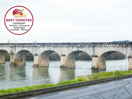 Chantier traitement bois sur Le Passage d'Agen